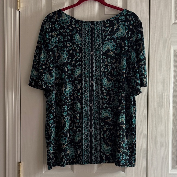 🌿 J.Jill Floral Knit Top – XL | NWT | Wearever Collection - Picture 2 of 8